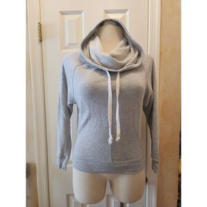 Derek Heart Gray Cowl Neck Pullover Hoodie Sweatshirt Casual Athletic Loungewear